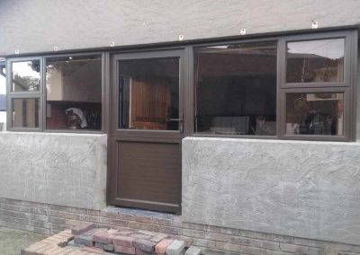 hinge door glass and aluminium